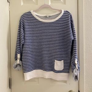 Blue and white striped Jones New York long sleeve